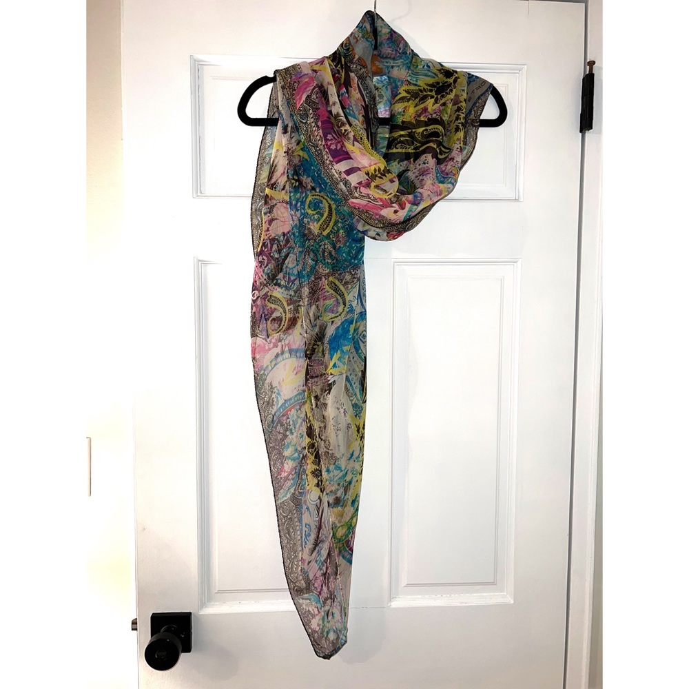 XL Etro Multi Colored Silk Scarf